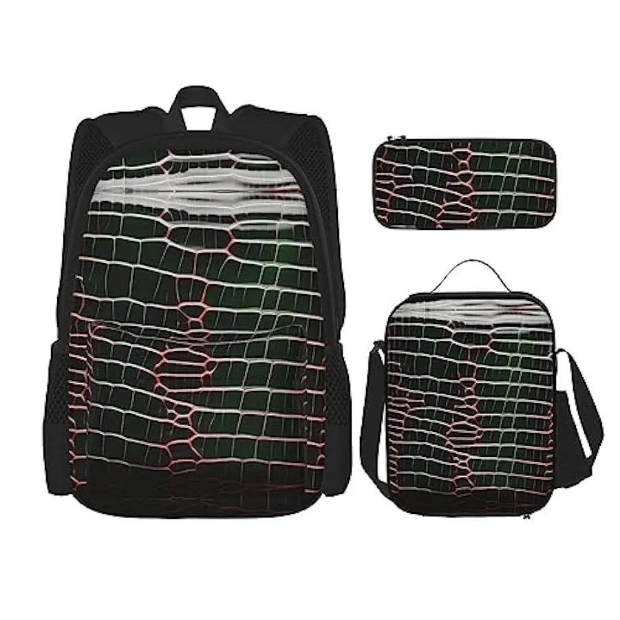 MQGMZ blu Pallavolo Stampa Grande Capacità Bookbag e Matita Bundle Leggero Laptop Pencil Case isolato Lunch Bag 160046168