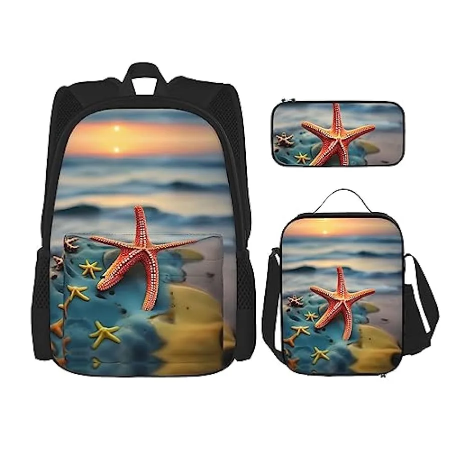MQGMZ blu Pallavolo Stampa Grande Capacità Bookbag e Matita Bundle Leggero Laptop Pencil Case isolato Lunch Bag 160046168