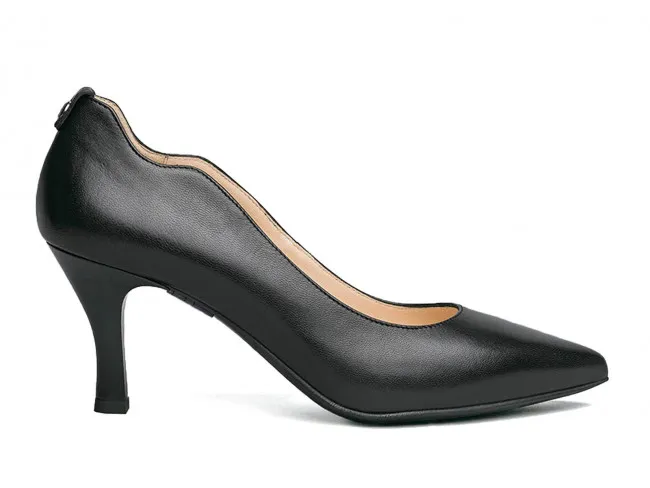 NERO GIARDINI SCARPE CON TACCO DONNA INVERNO I013470DE 100  DECOLTE IN PELLE NERO