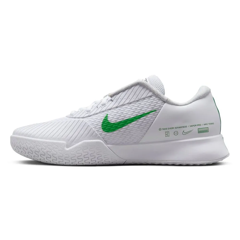 Nike Zoom Vapor Pro 2 Hc Bianco Verde - Scarpe Da Tennis Uomo