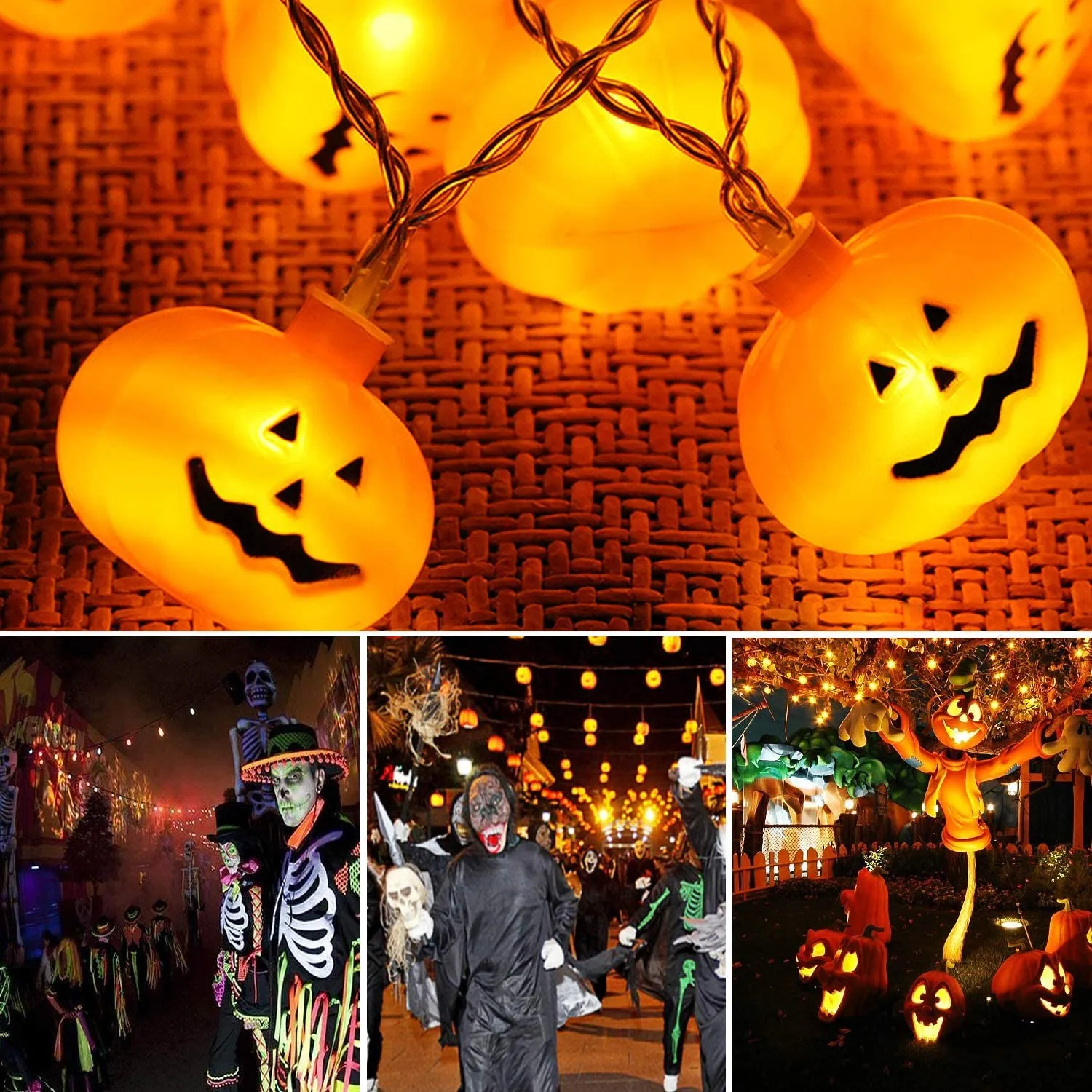NNIUK 20 LED Fata Zucca luce della stringa per la decorazione di Halloween del partito di natalizie di Cosplay.