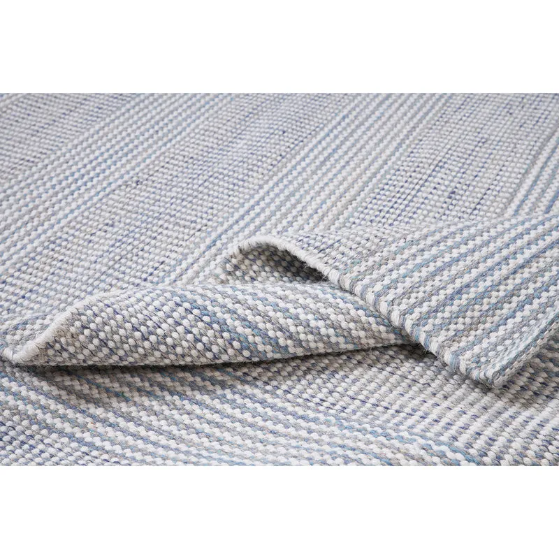 Novità Home Tappeto Disegual melange' lana e cotone, azzurro,grigio,verde