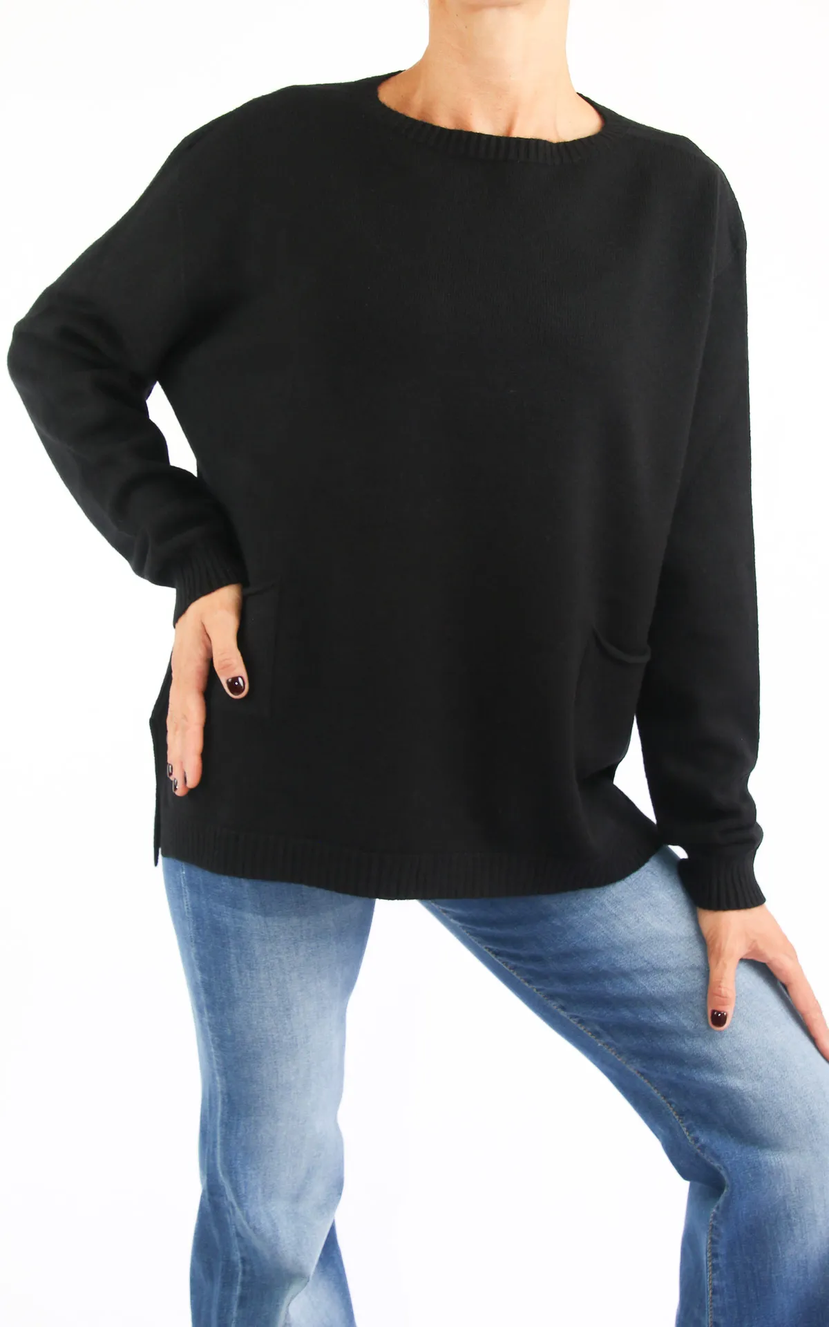 Off-On – maglia con taschino – nero