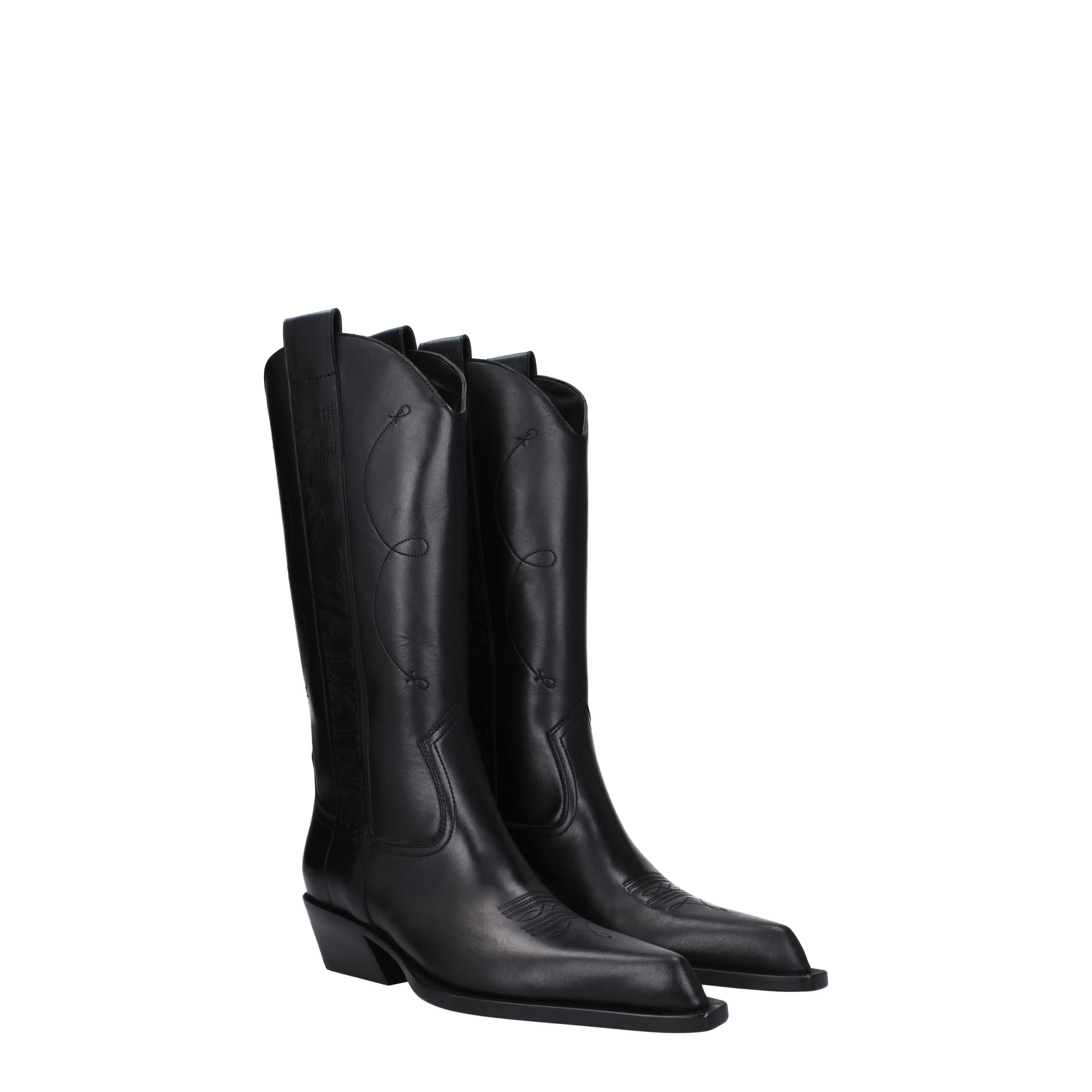 Off-White Stivali Donna Pelle Nero