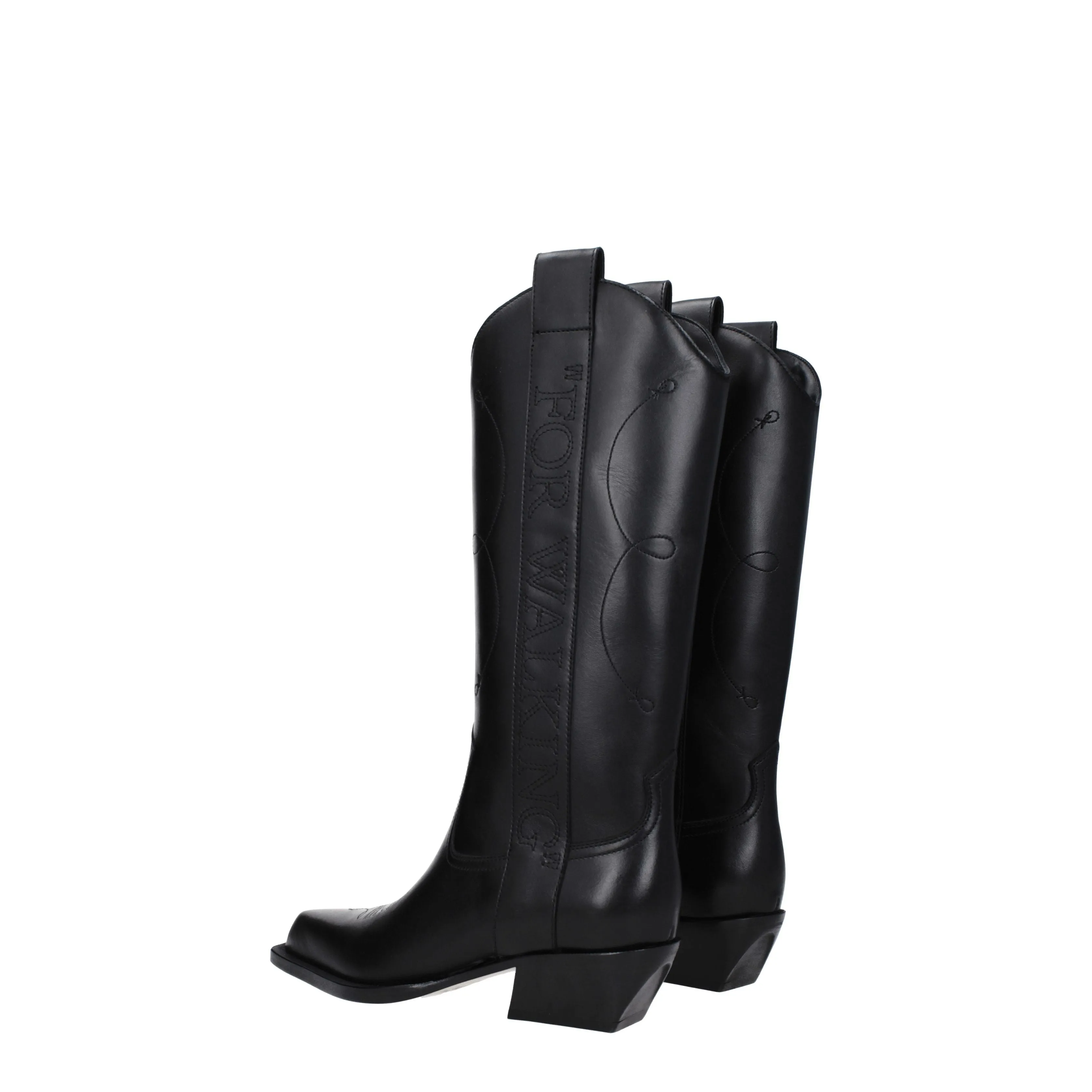 Off-White Stivali Donna Pelle Nero