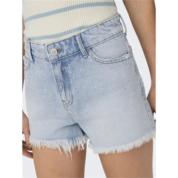 ONLY Shorts in denim con strass