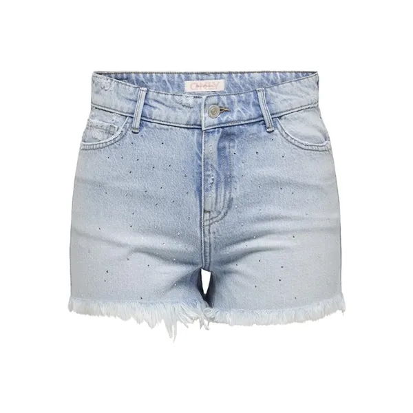 ONLY Shorts in denim con strass