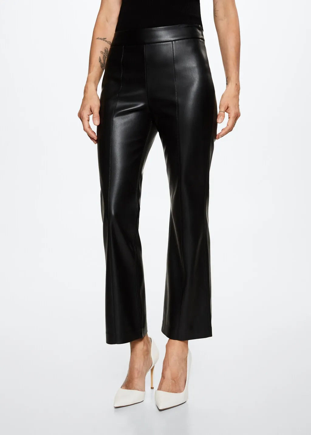 Pantaloni diritti similpelle