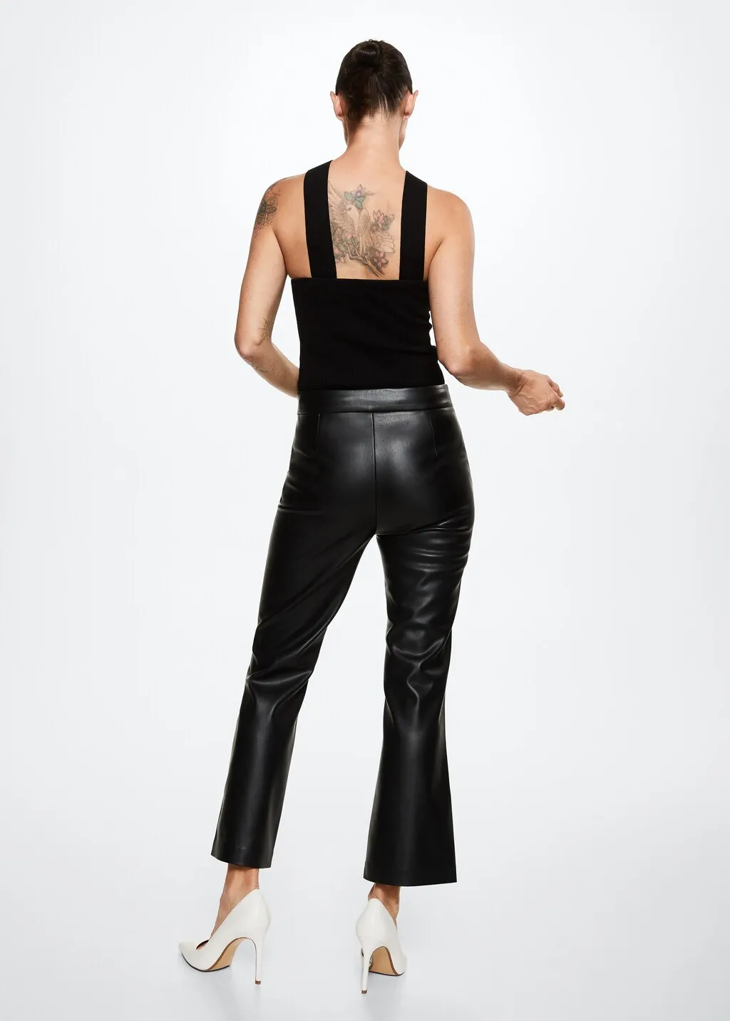 Pantaloni diritti similpelle
