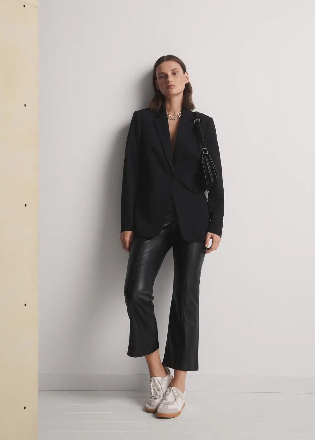 Pantaloni diritti similpelle