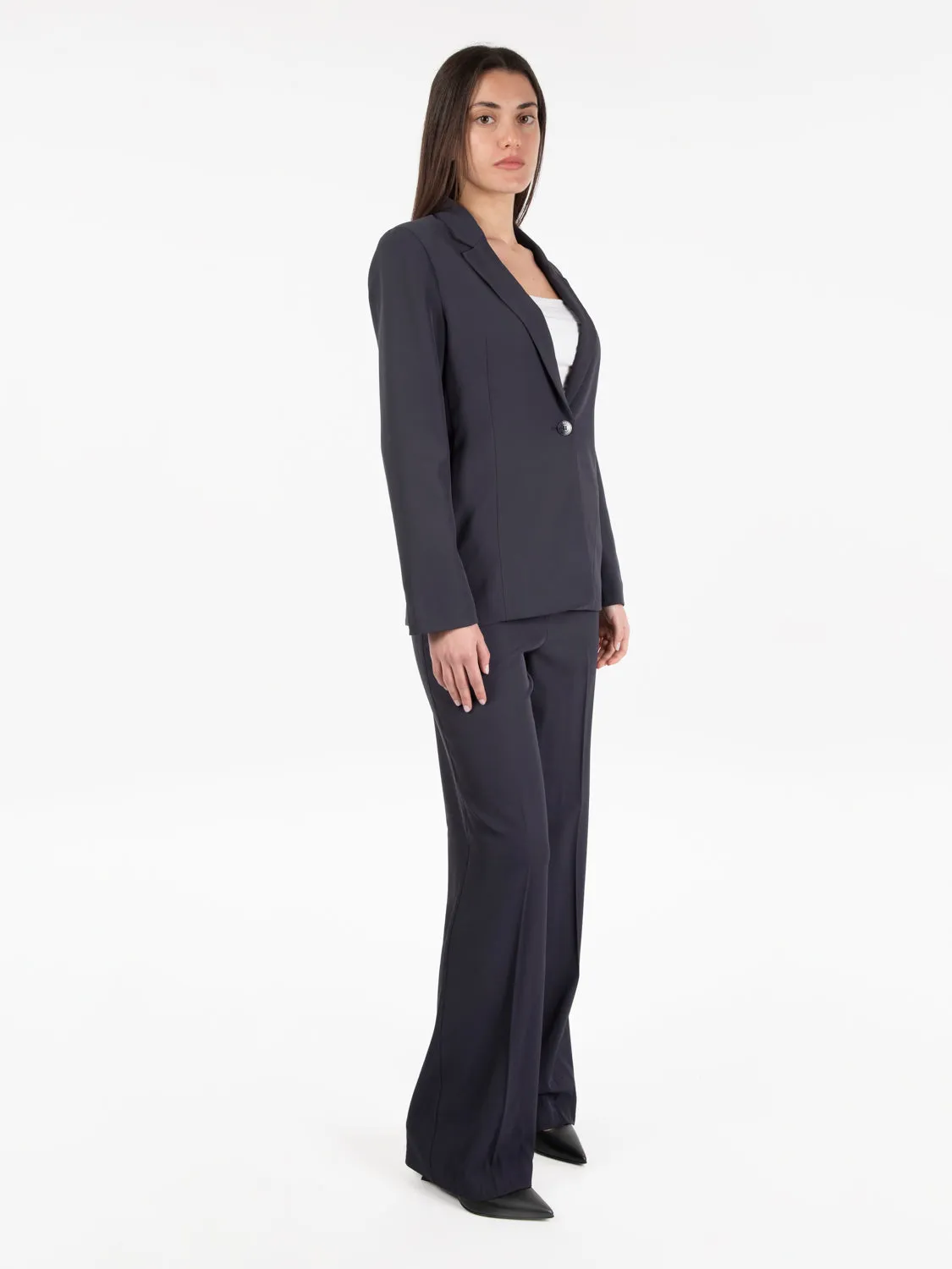 Pantaloni flare Everit blu navy