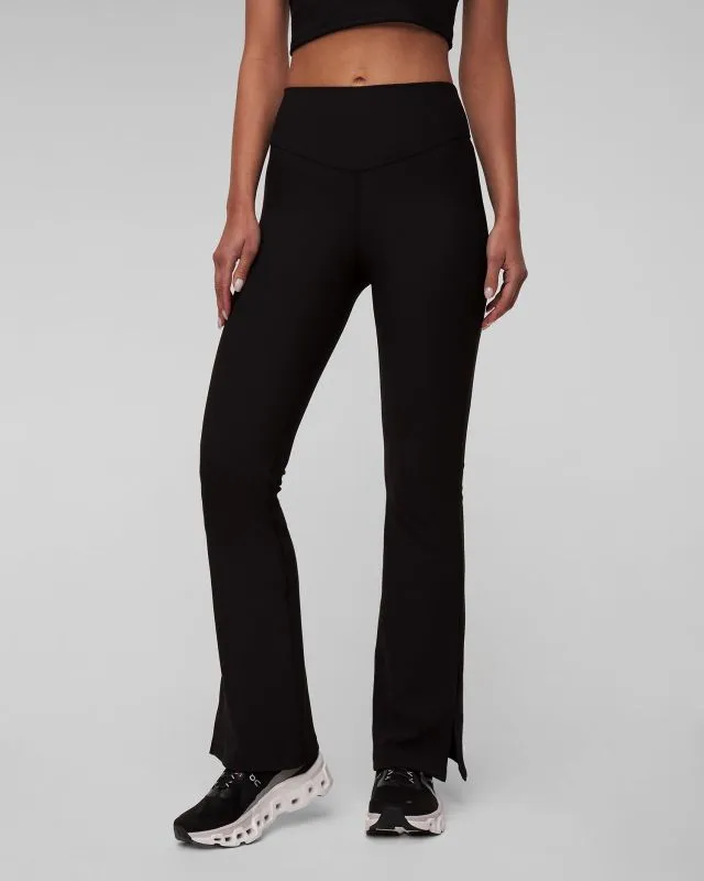 Pantaloni neri da donna The Upside Ribbed Florence Flare