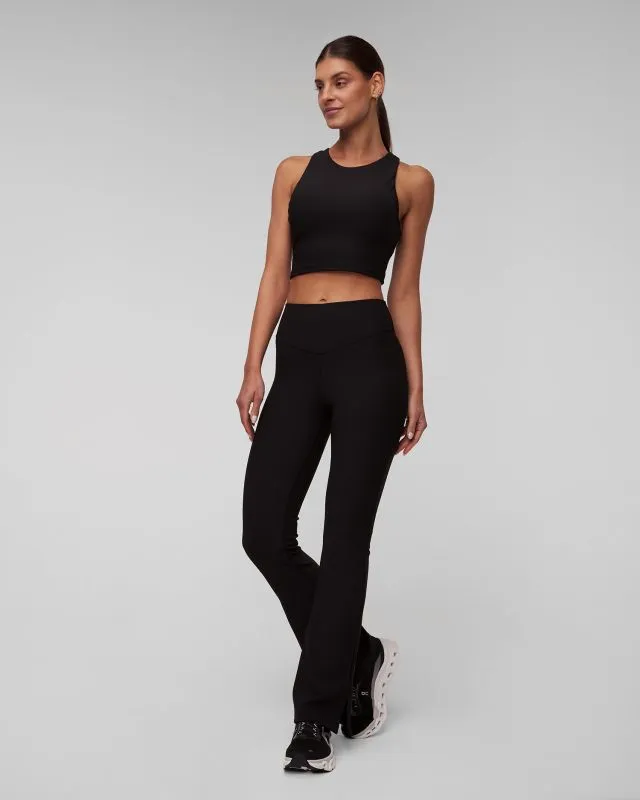 Pantaloni neri da donna The Upside Ribbed Florence Flare