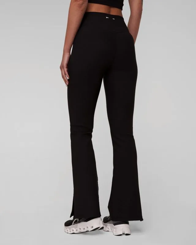 Pantaloni neri da donna The Upside Ribbed Florence Flare