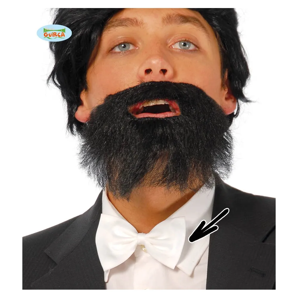 Papillon, farfallino Bianco da uomo per Carnevale e per Halloween