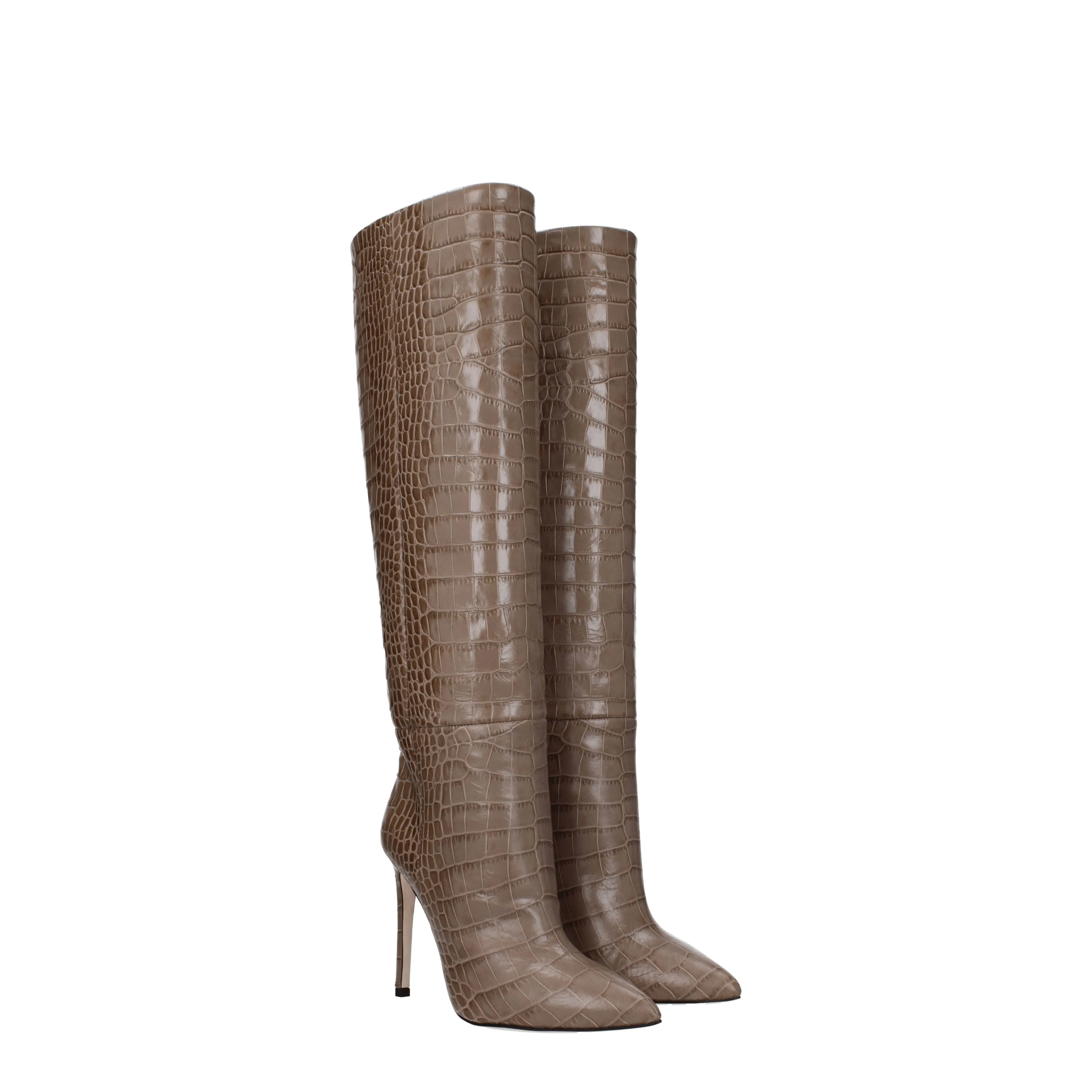 Paris Texas Stivali Donna Pelle Beige/Talpa