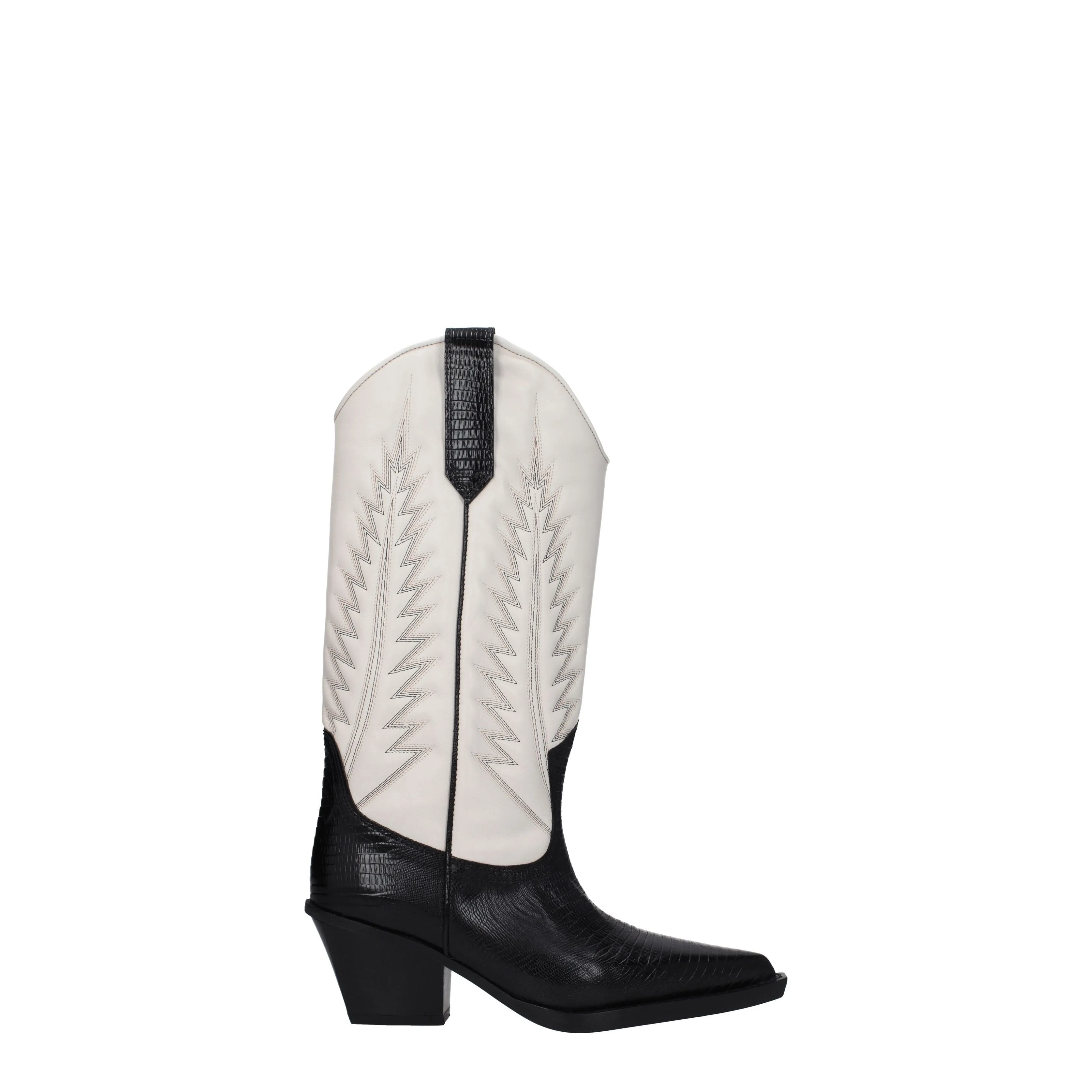 Paris Texas Stivali Rosario Donna Pelle Beige/Nero