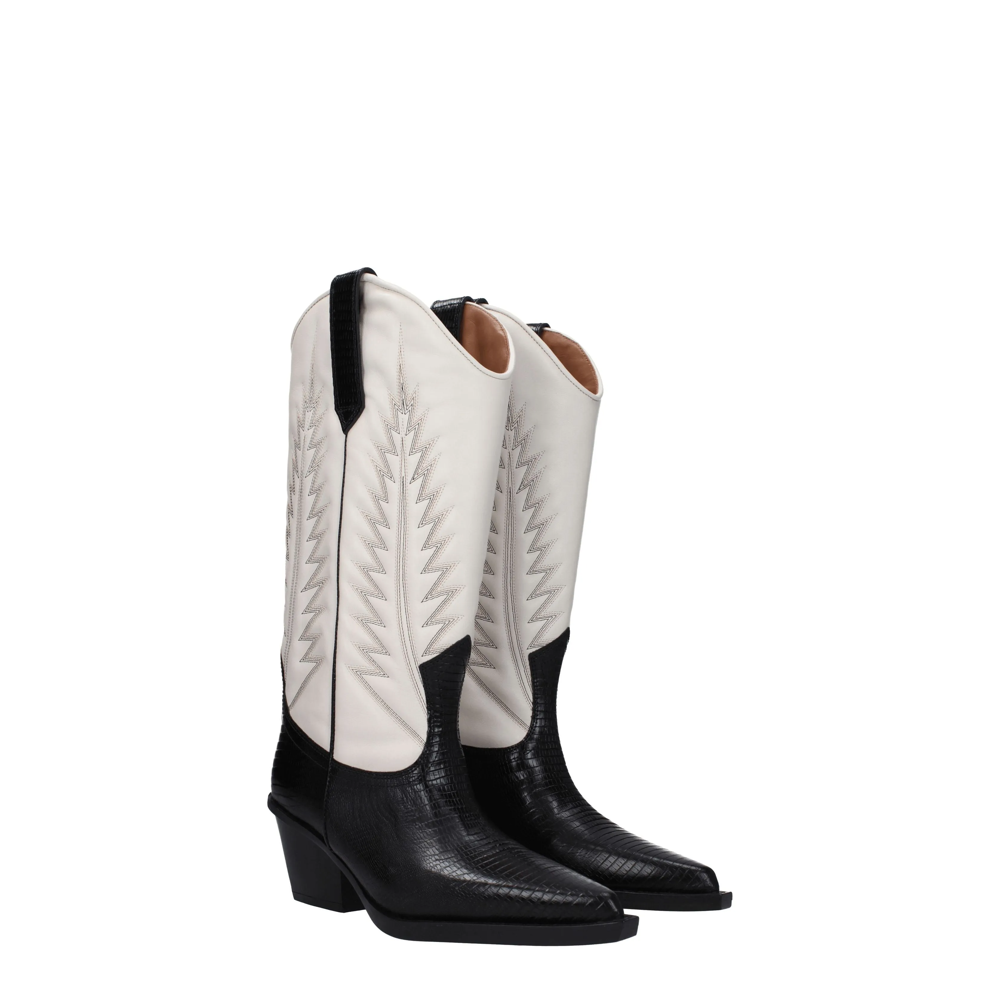 Paris Texas Stivali Rosario Donna Pelle Beige/Nero