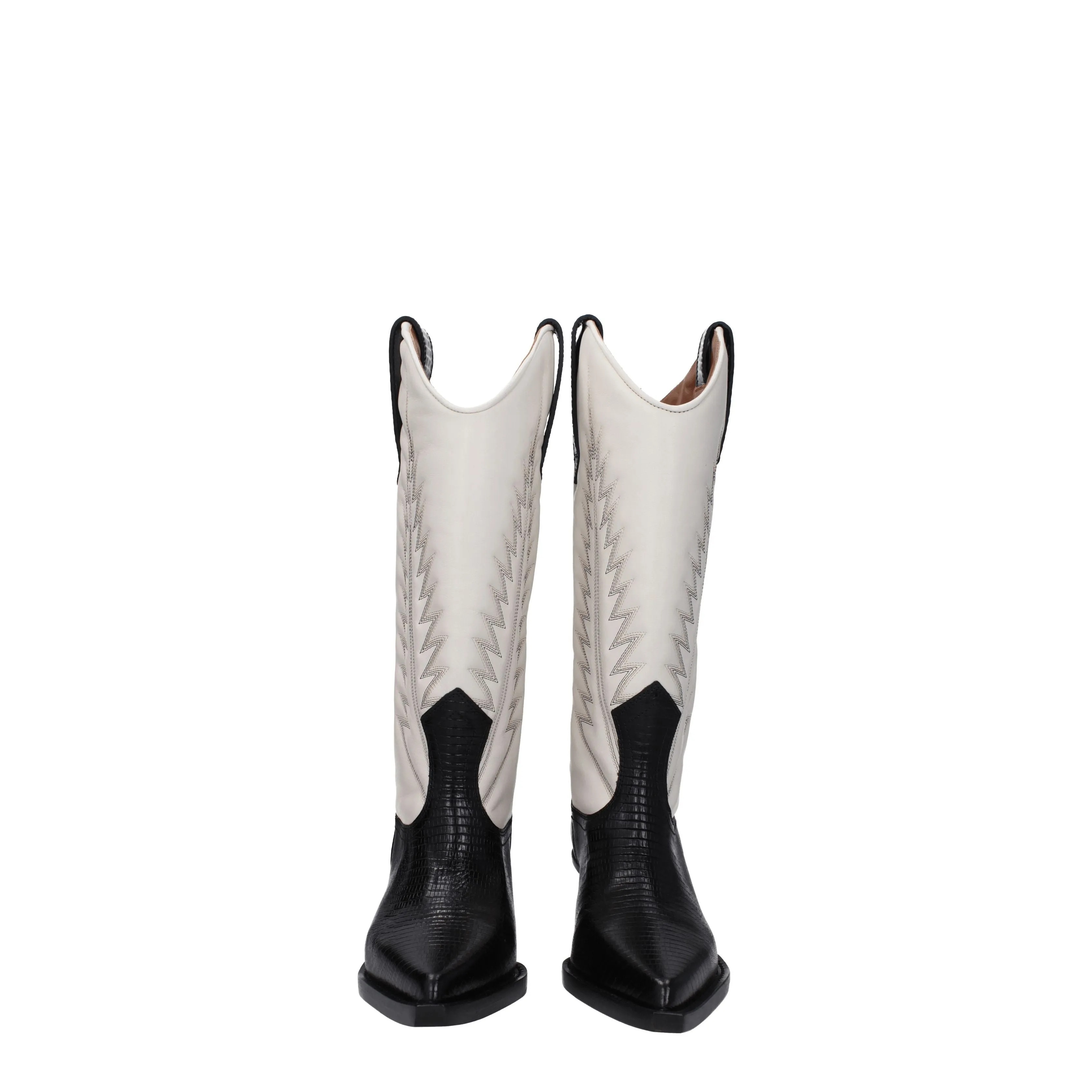 Paris Texas Stivali Rosario Donna Pelle Beige/Nero