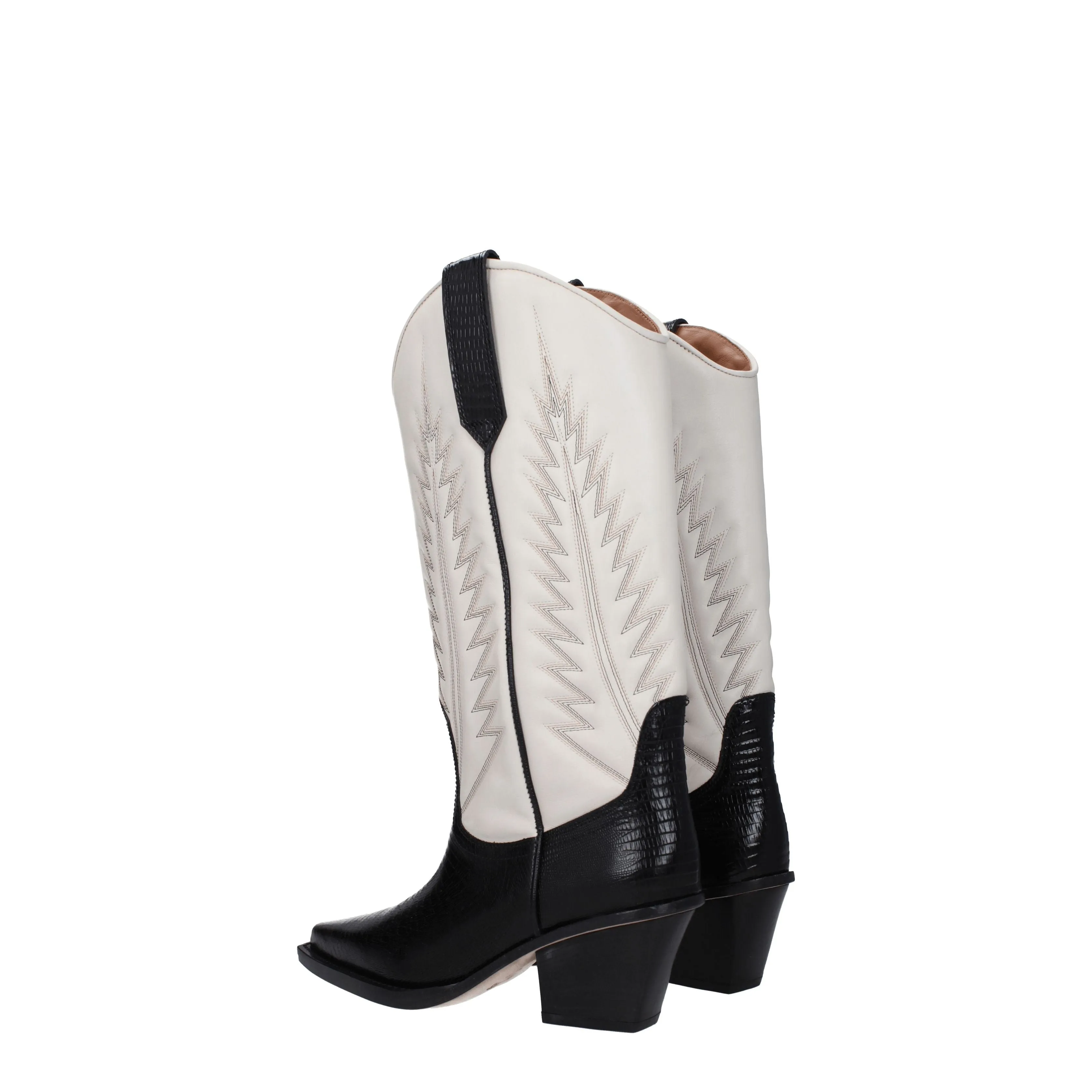 Paris Texas Stivali Rosario Donna Pelle Beige/Nero