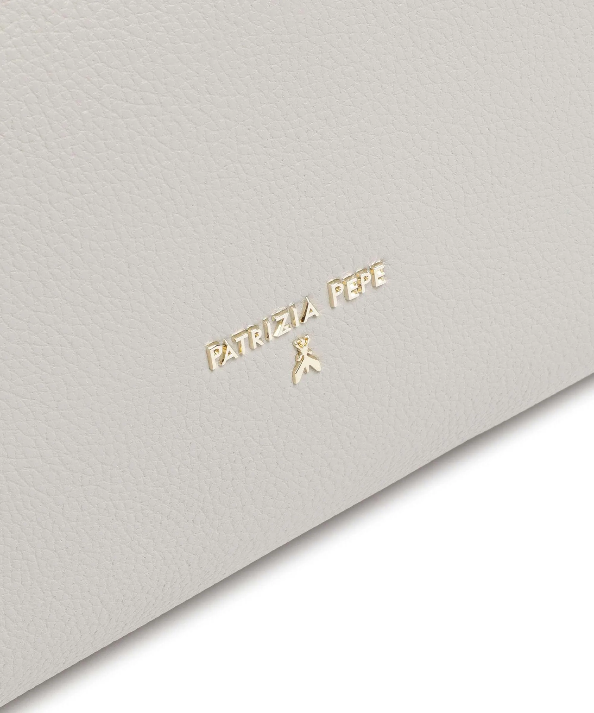  Patrizia Pepe Borsa shopper pelle granulata grigio chiaro  