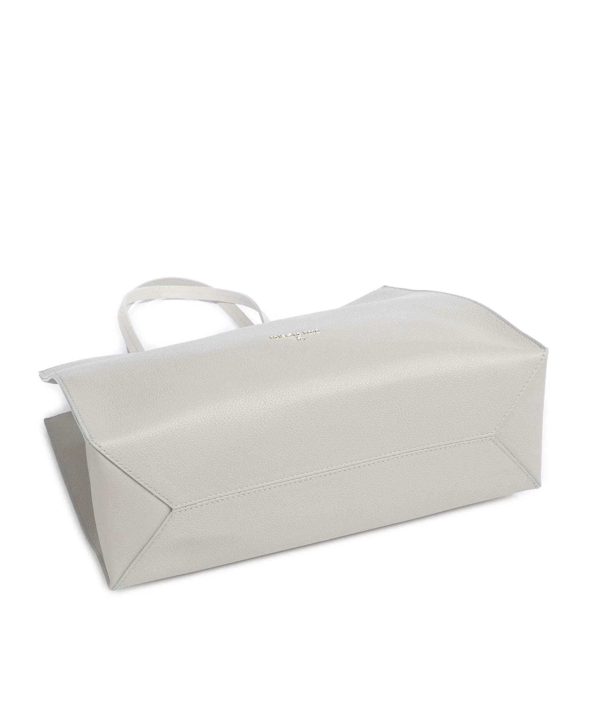  Patrizia Pepe Borsa shopper pelle granulata grigio chiaro  