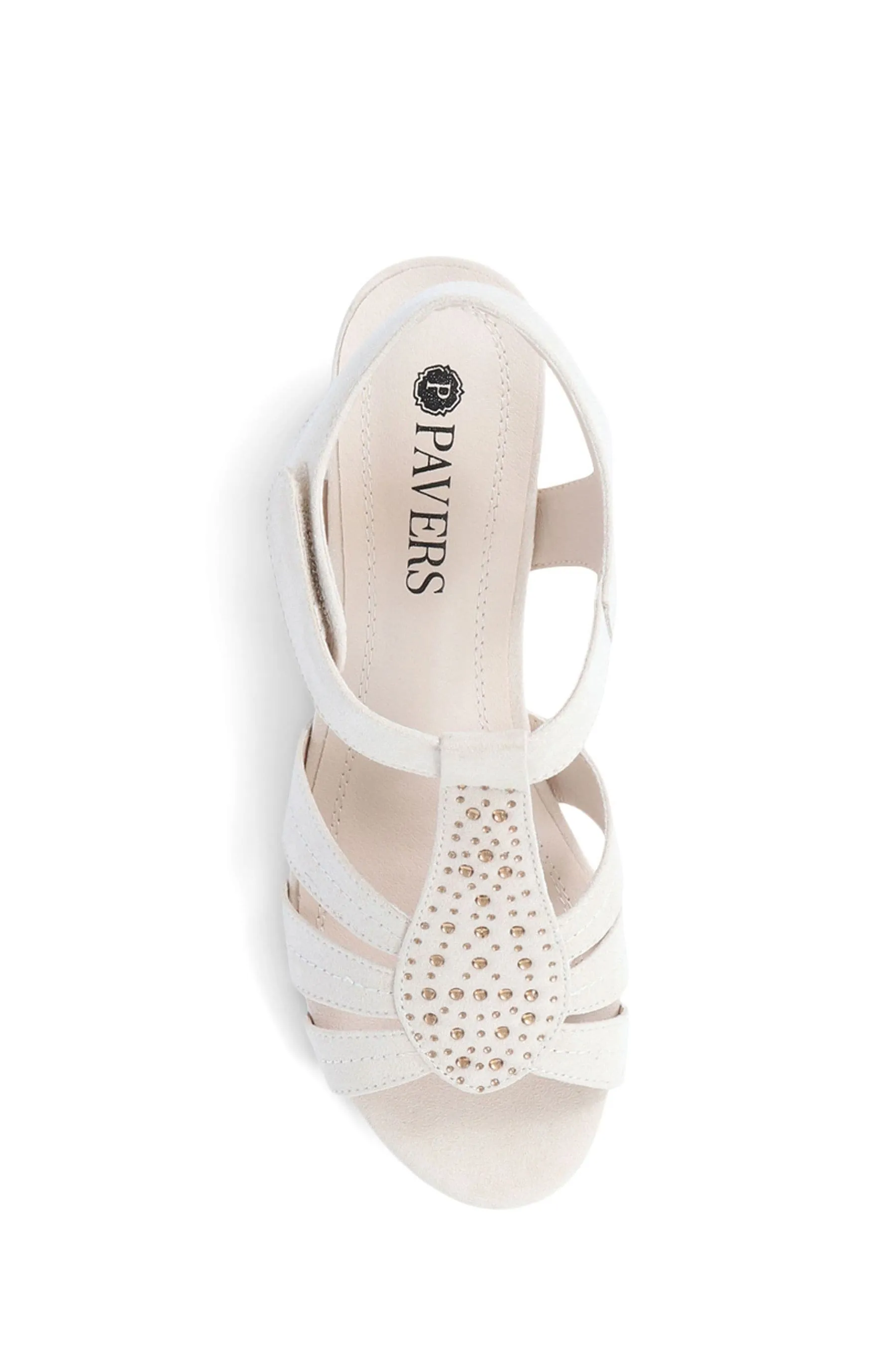Pavers Cream - Sandali elegante con tacco