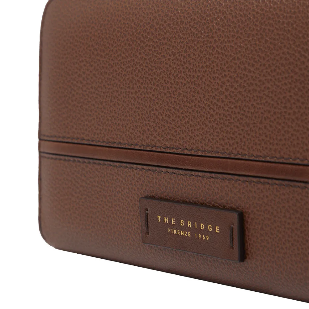 Portafoglio Donna Zip Around THE BRIDGE linea Domitilla in Pelle Marrone
