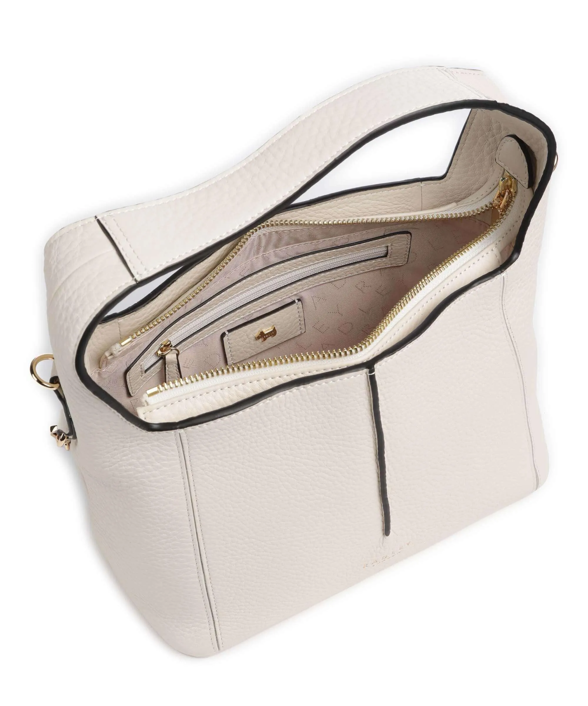  Radley London Hillgate Place Borsa a mano pelle di vacchetta grana avorio  