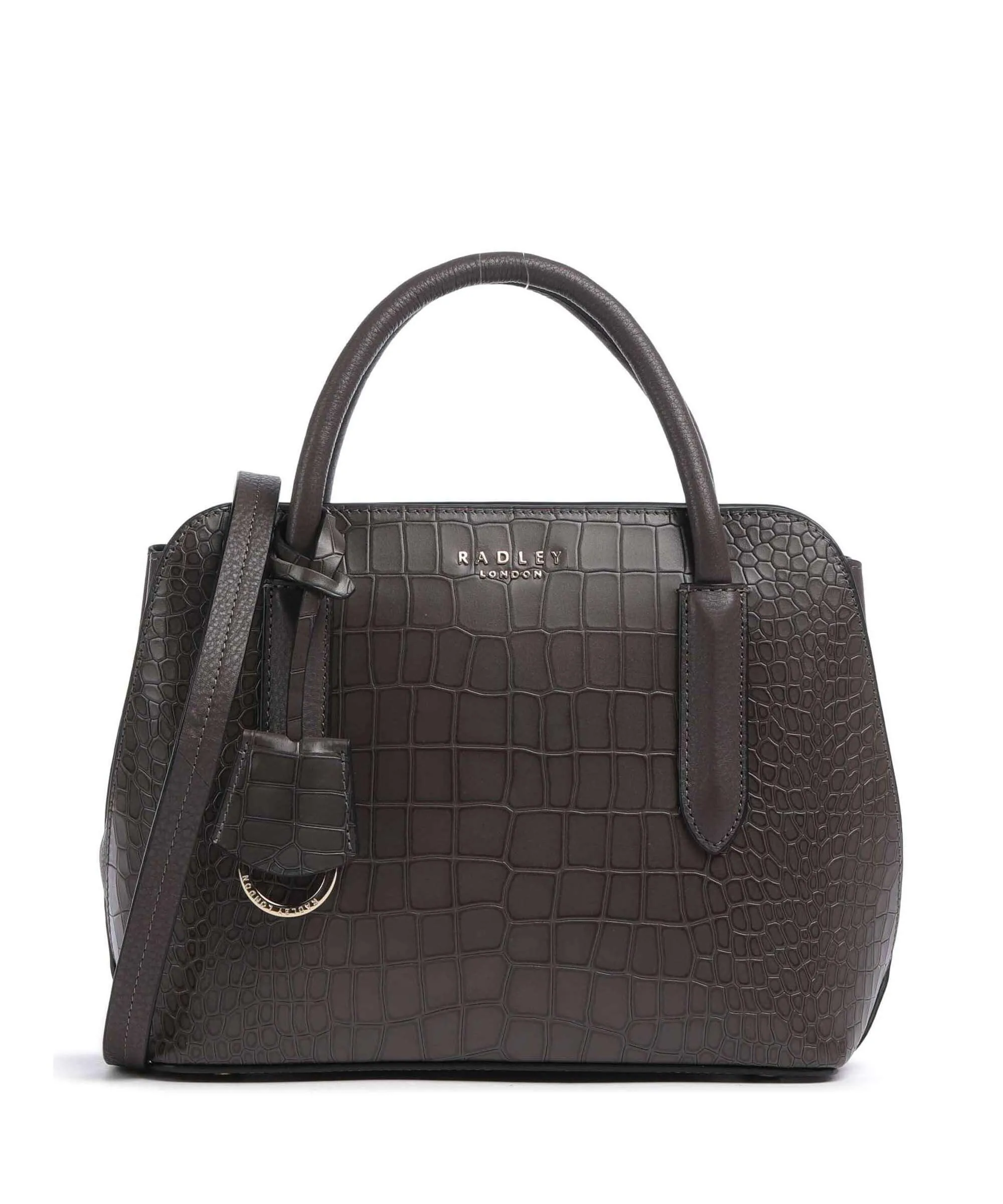  Radley London Liverpool Street 2.0 Borsa a mano pelle in rilievo grigio scuro  