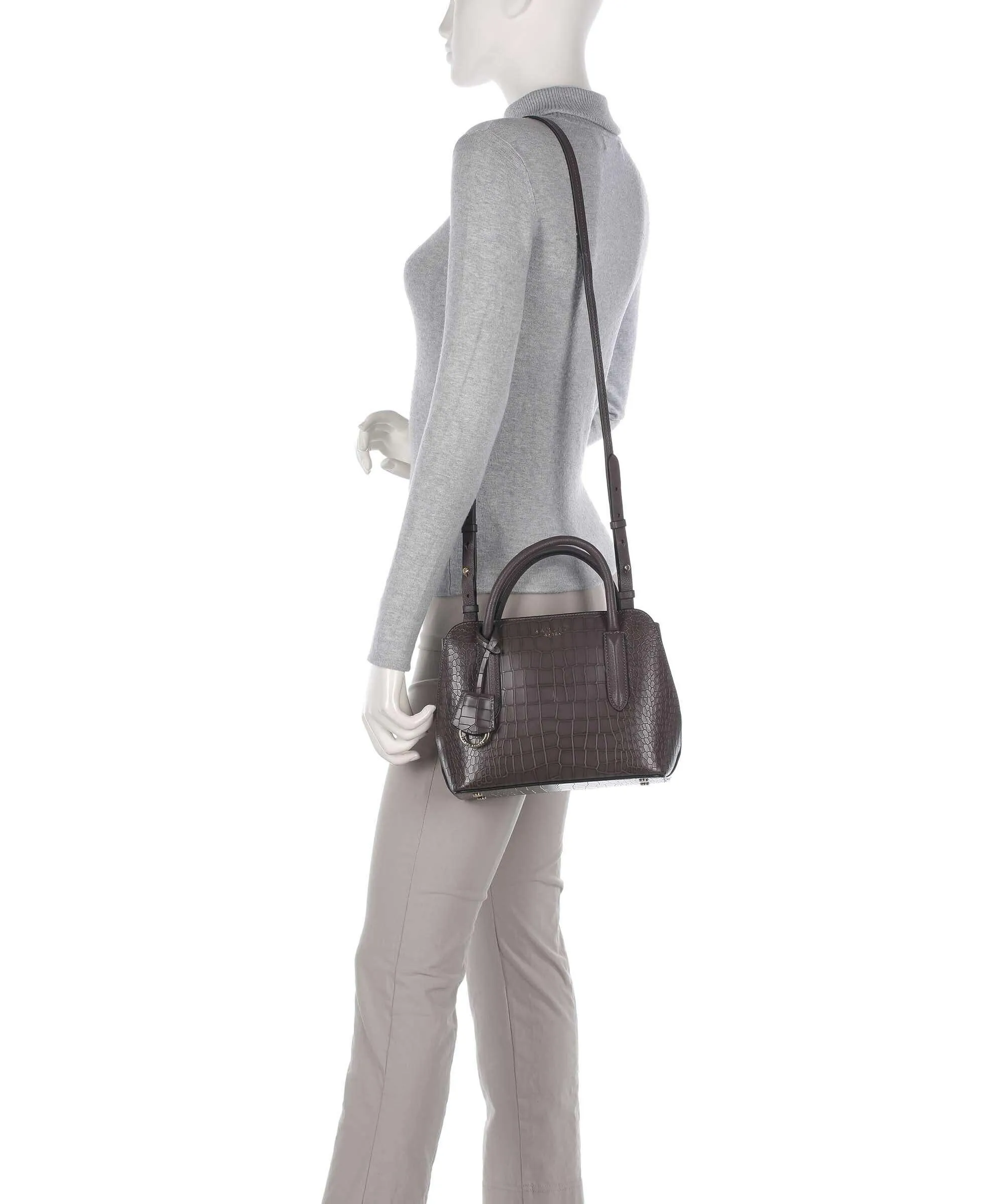  Radley London Liverpool Street 2.0 Borsa a mano pelle in rilievo grigio scuro  