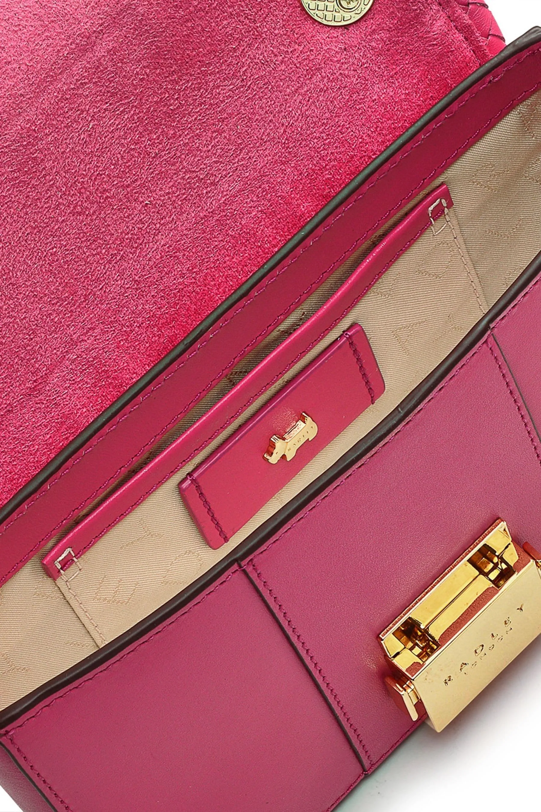 Radley London Rosa - Hanley - Chiusura - Borsa a tracolla piccola intrecciata con patella