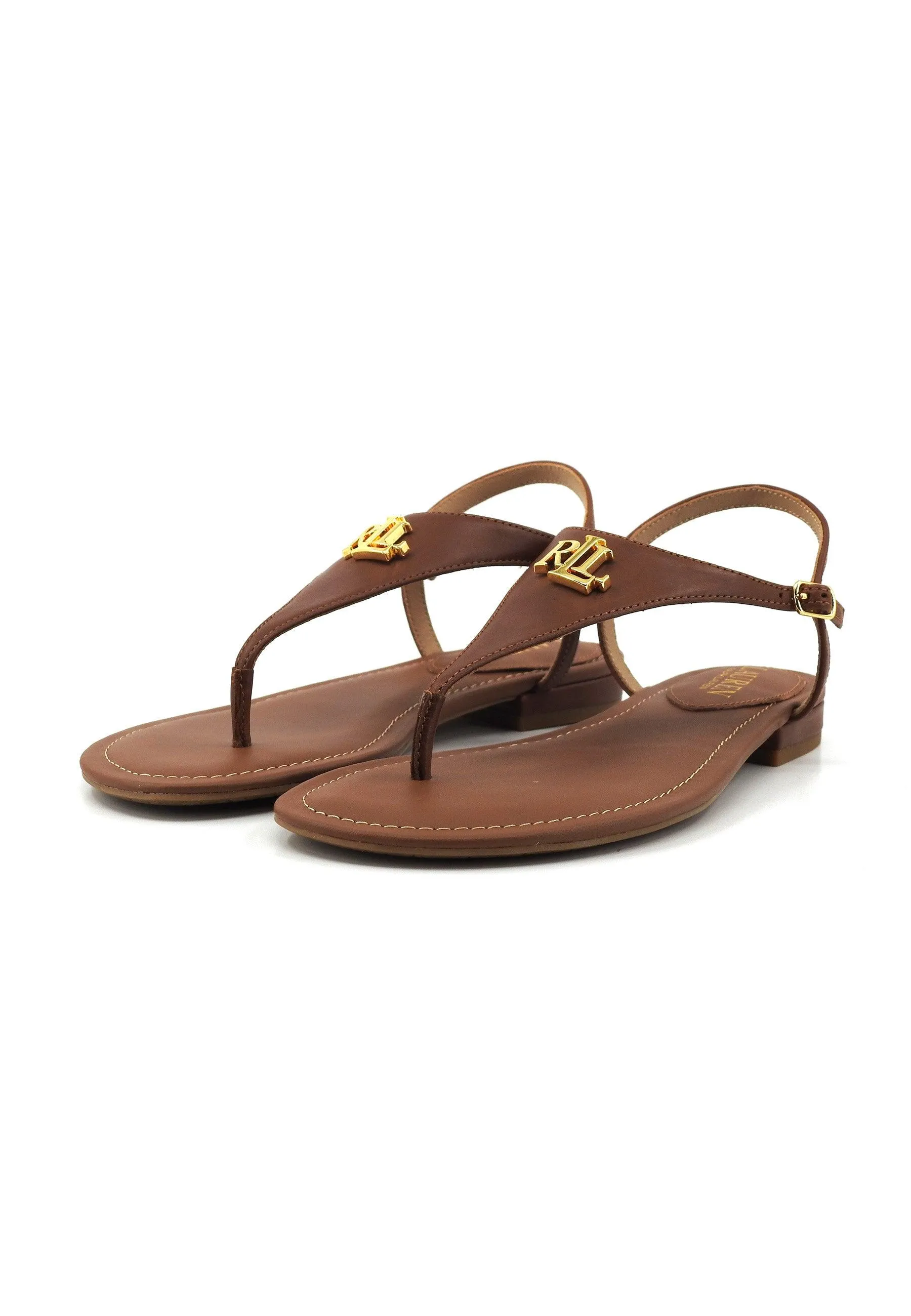 RALPH LAUREN Sandalo Infradito Donna Tan Marrone 802940593002