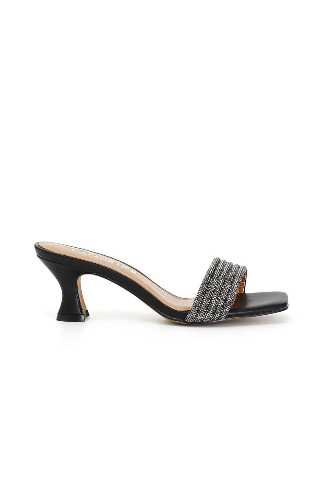 sabot con strass nero
