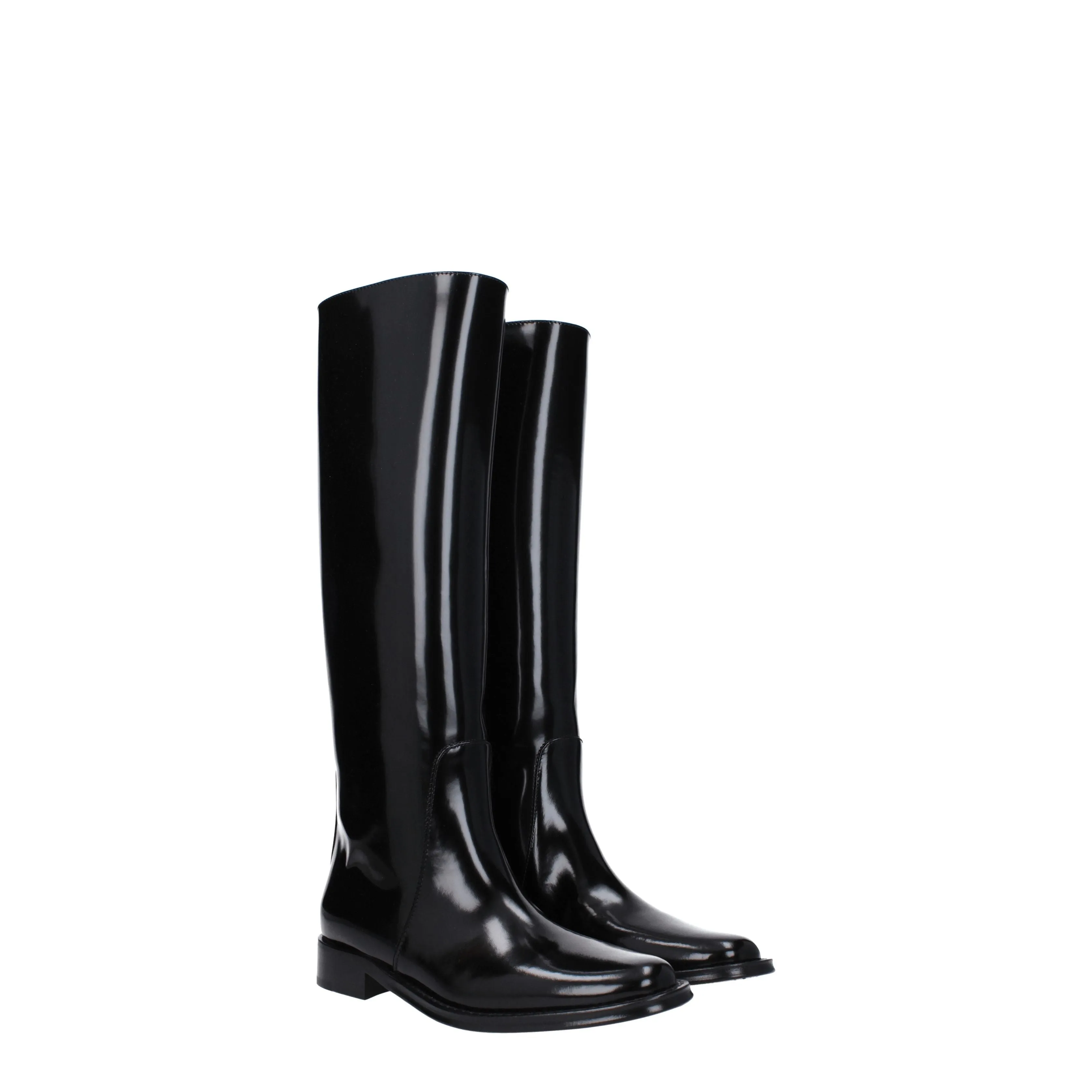 Saint Laurent Stivali Hunt Donna Pelle Nero