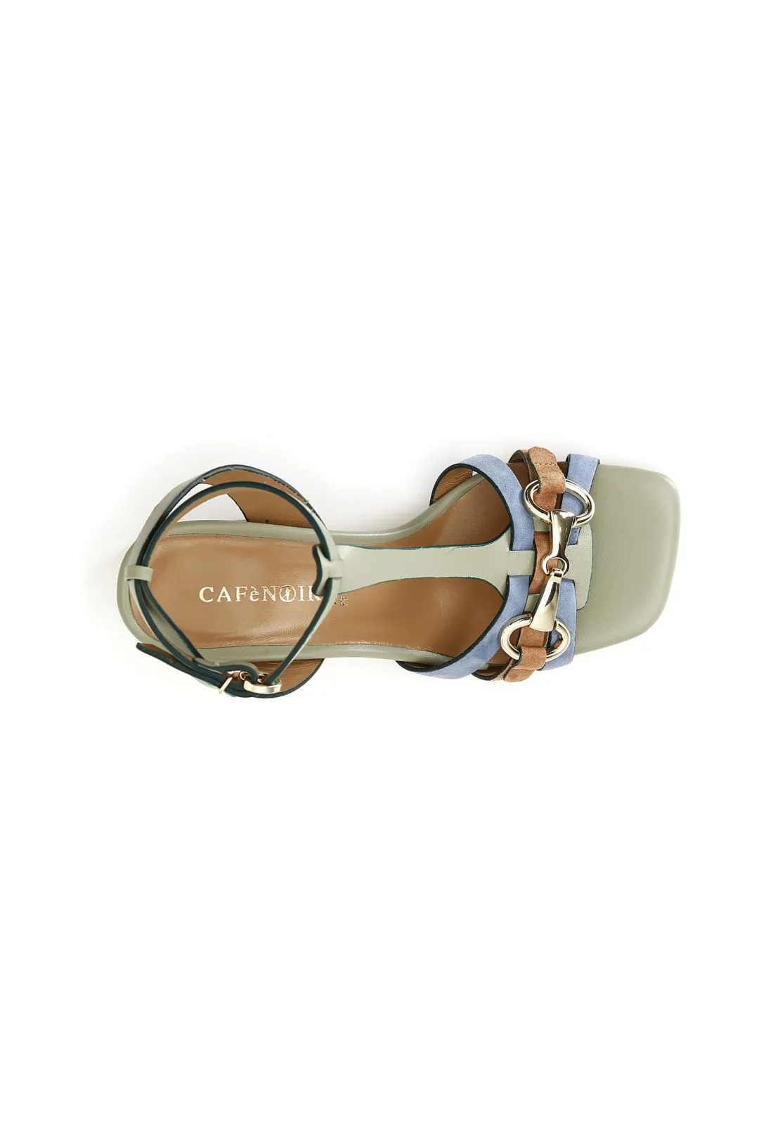 sandali t con accessorio multi verde