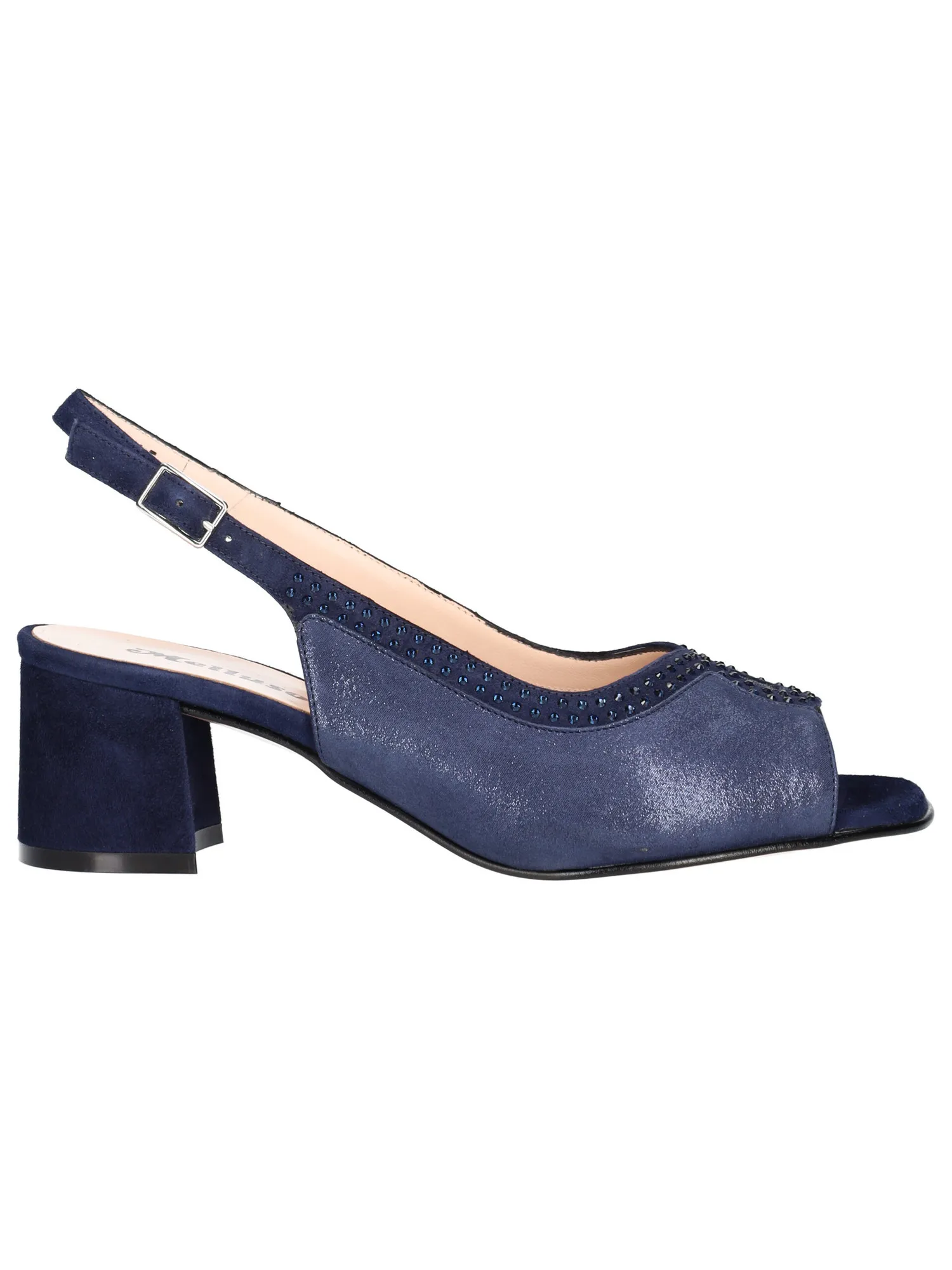 Sandalo tacco largo Melluso da donna blu