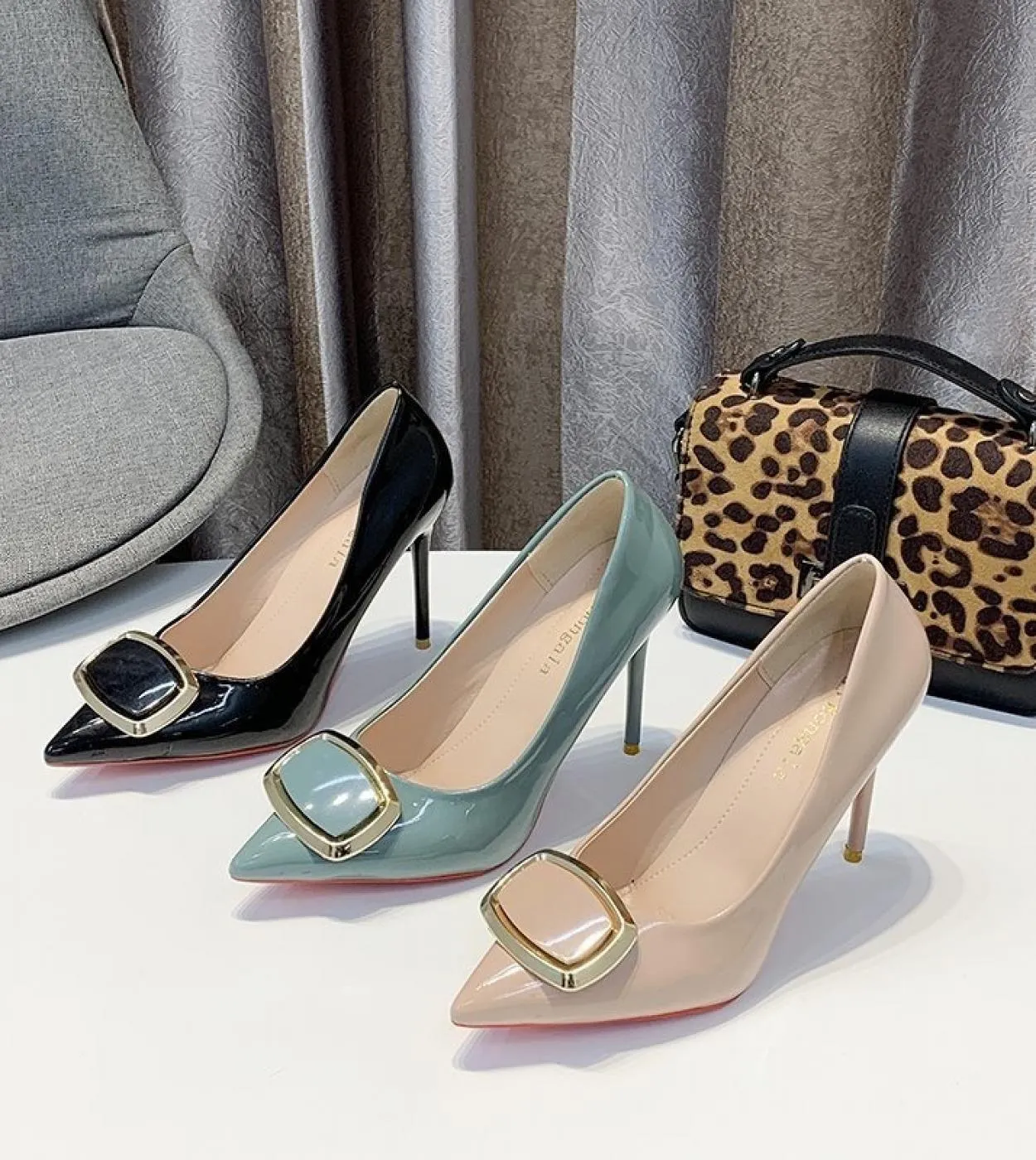Scarpe da donna Moda Tacchi alti Scarpe da donna 10cm Tacchi a punta Scarpe da festa Scarpe da sposa bianche Décolleté con tacco