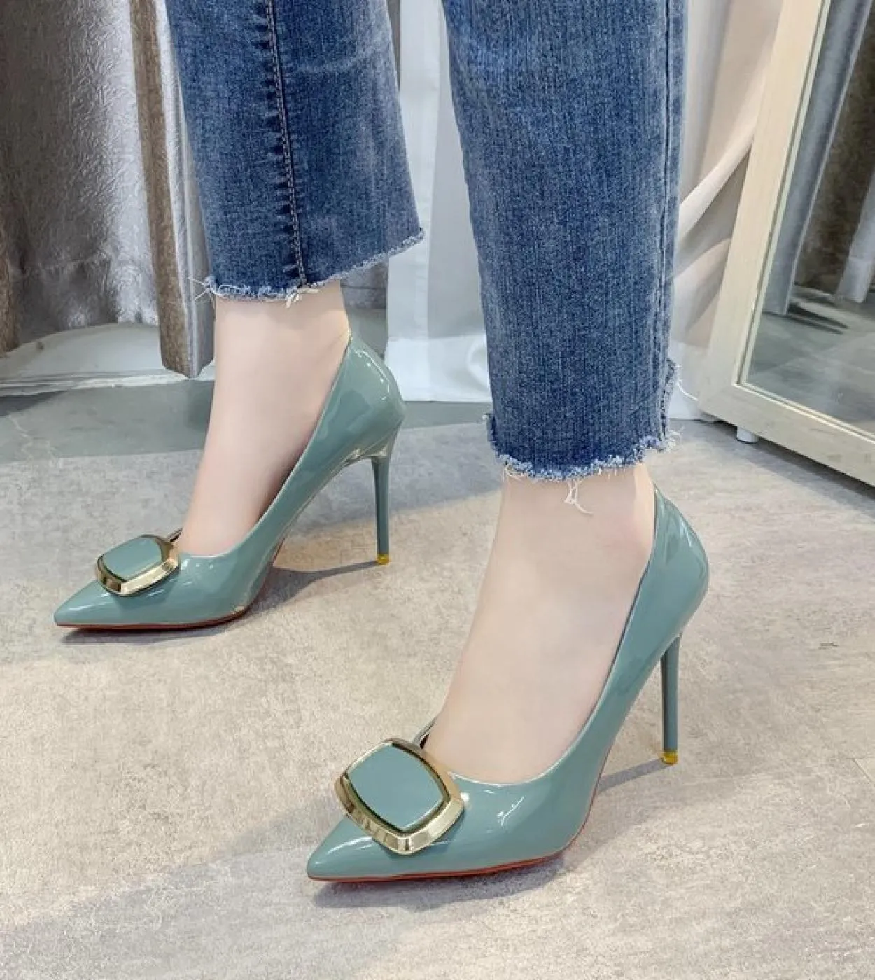Scarpe da donna Moda Tacchi alti Scarpe da donna 10cm Tacchi a punta Scarpe da festa Scarpe da sposa bianche Décolleté con tacco