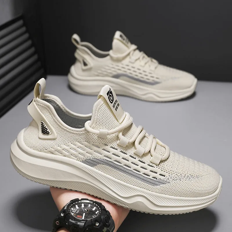 Scarpe da ginnastica casual in mesh traspirante alla moda da uomo