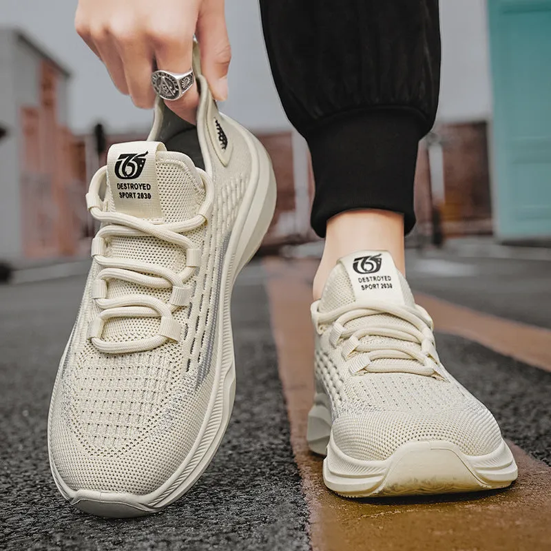 Scarpe da ginnastica casual in mesh traspirante alla moda da uomo