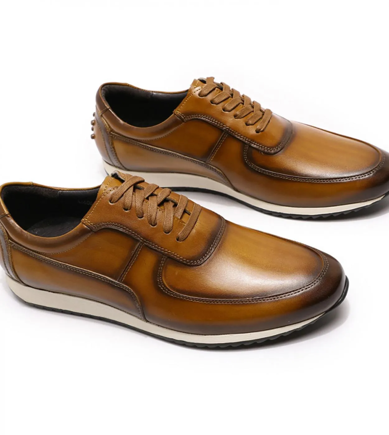 Scarpe da ginnastica in pelle marrone da uomo Scarpe da uomo casual in pelle verde taglia grande 515 da uomo