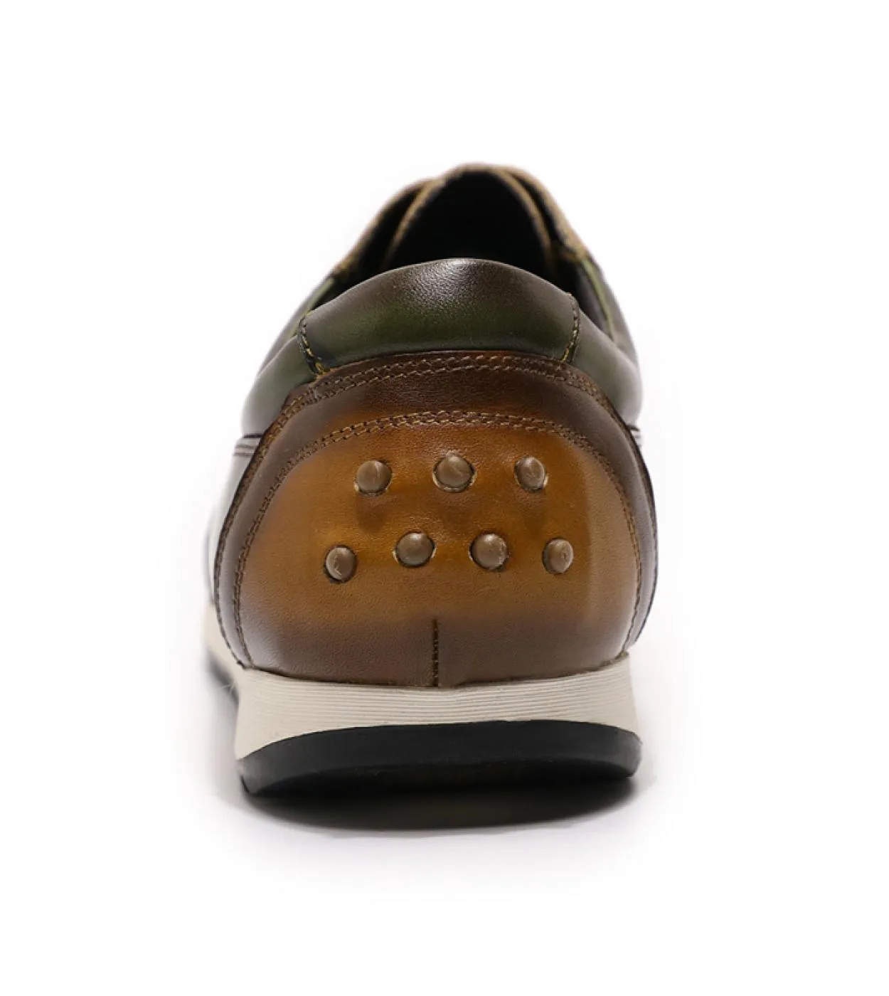 Scarpe da ginnastica in pelle marrone da uomo Scarpe da uomo casual in pelle verde taglia grande 515 da uomo