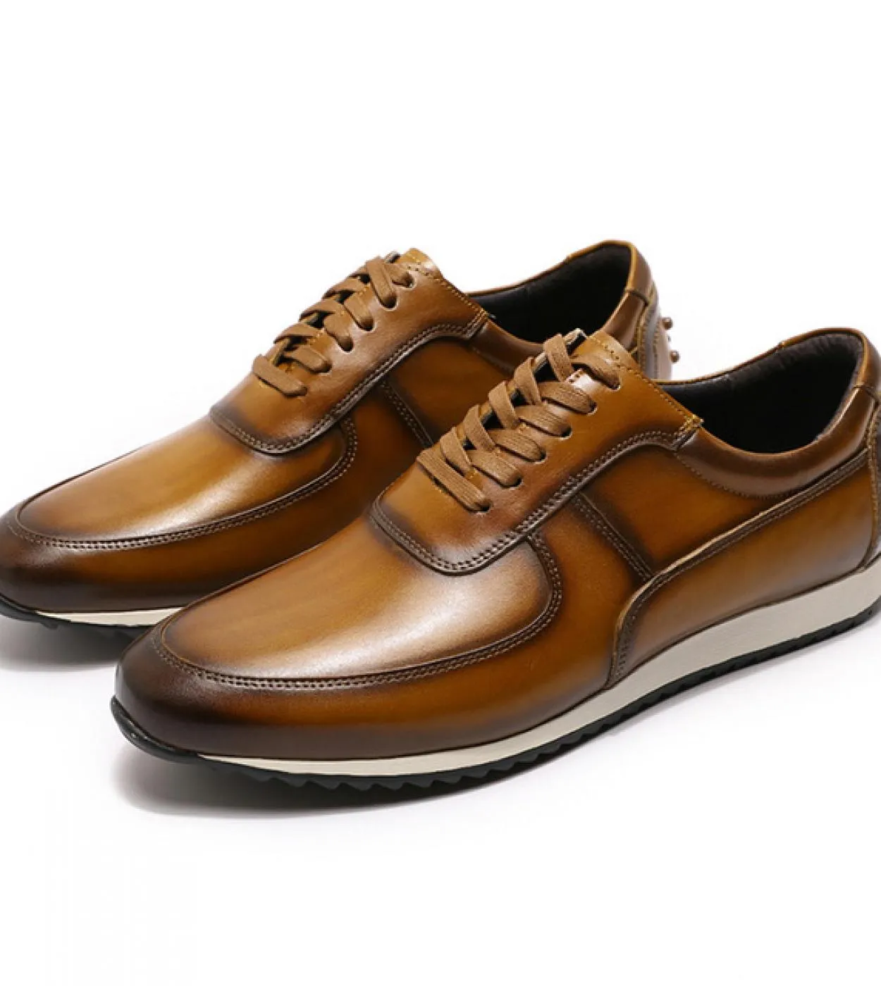 Scarpe da ginnastica in pelle marrone da uomo Scarpe da uomo casual in pelle verde taglia grande 515 da uomo