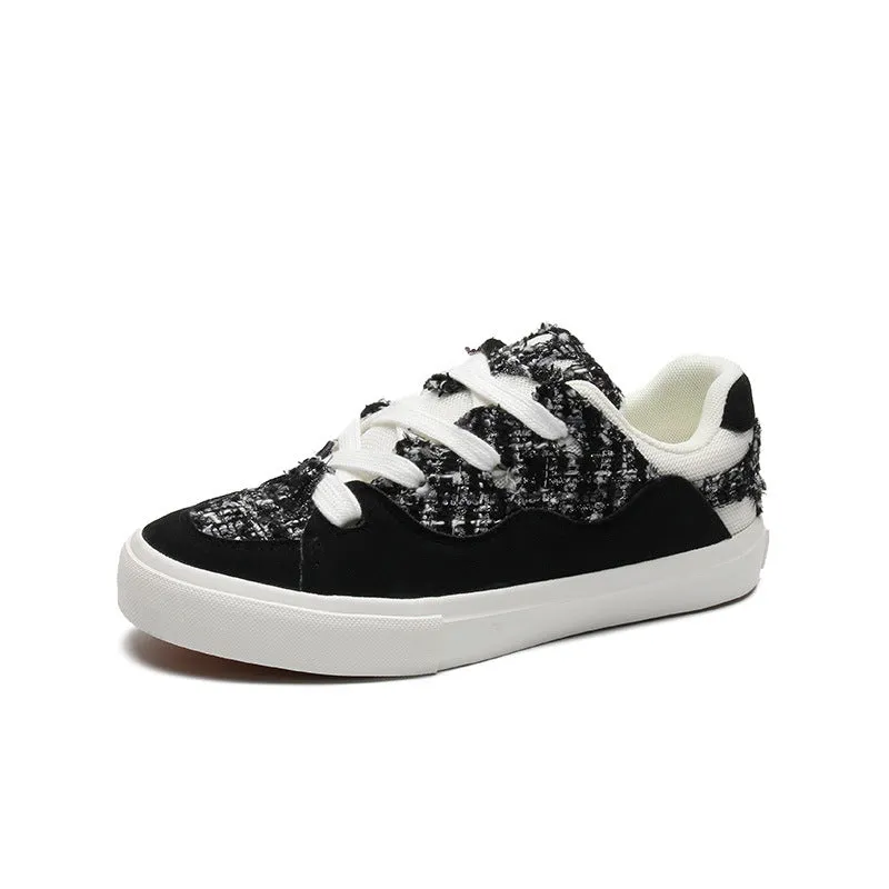 Scarpe da skate casual in tela patchwork moda uomo