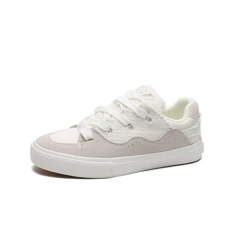 Scarpe da skate casual in tela patchwork moda uomo