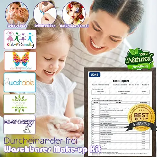 Set di Trucchi per Bambini e Bambine - Viola 57 Pezzi, Set da Trucco per Bambini, per Ragazze, per Halloween, Natale, Compleanno