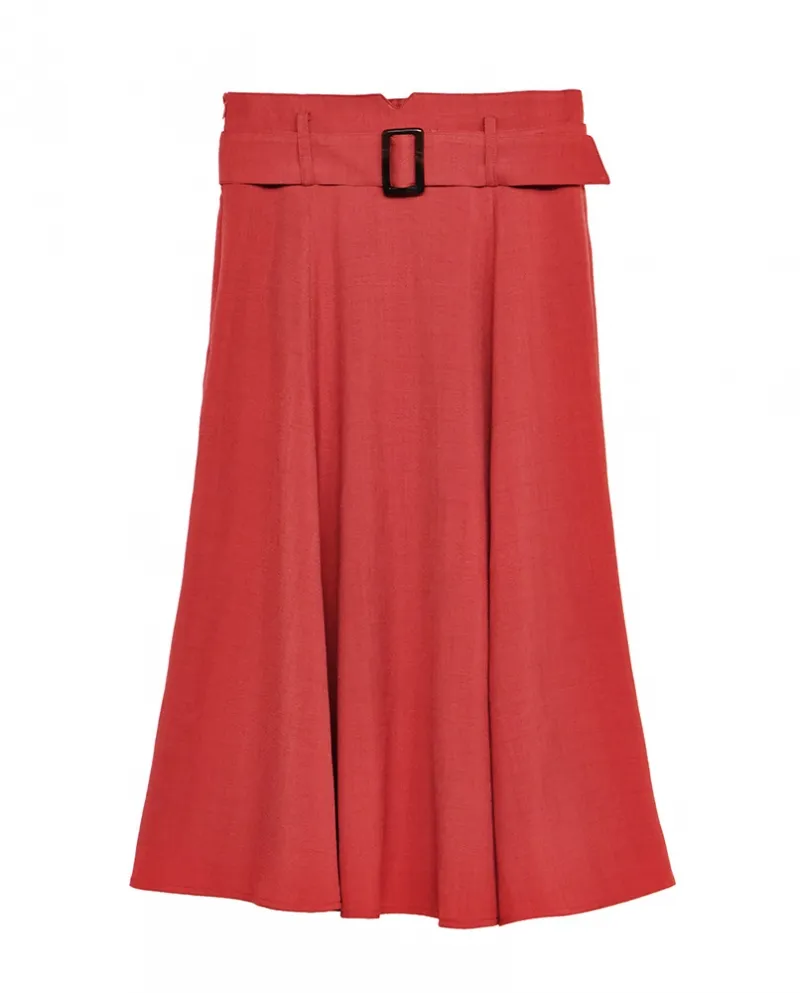 Shenghong Nuovo Autunno Abbigliamento donna Retro Temperamento Vita Gonna A-line Gonna Ombrello di media lunghezza 2151