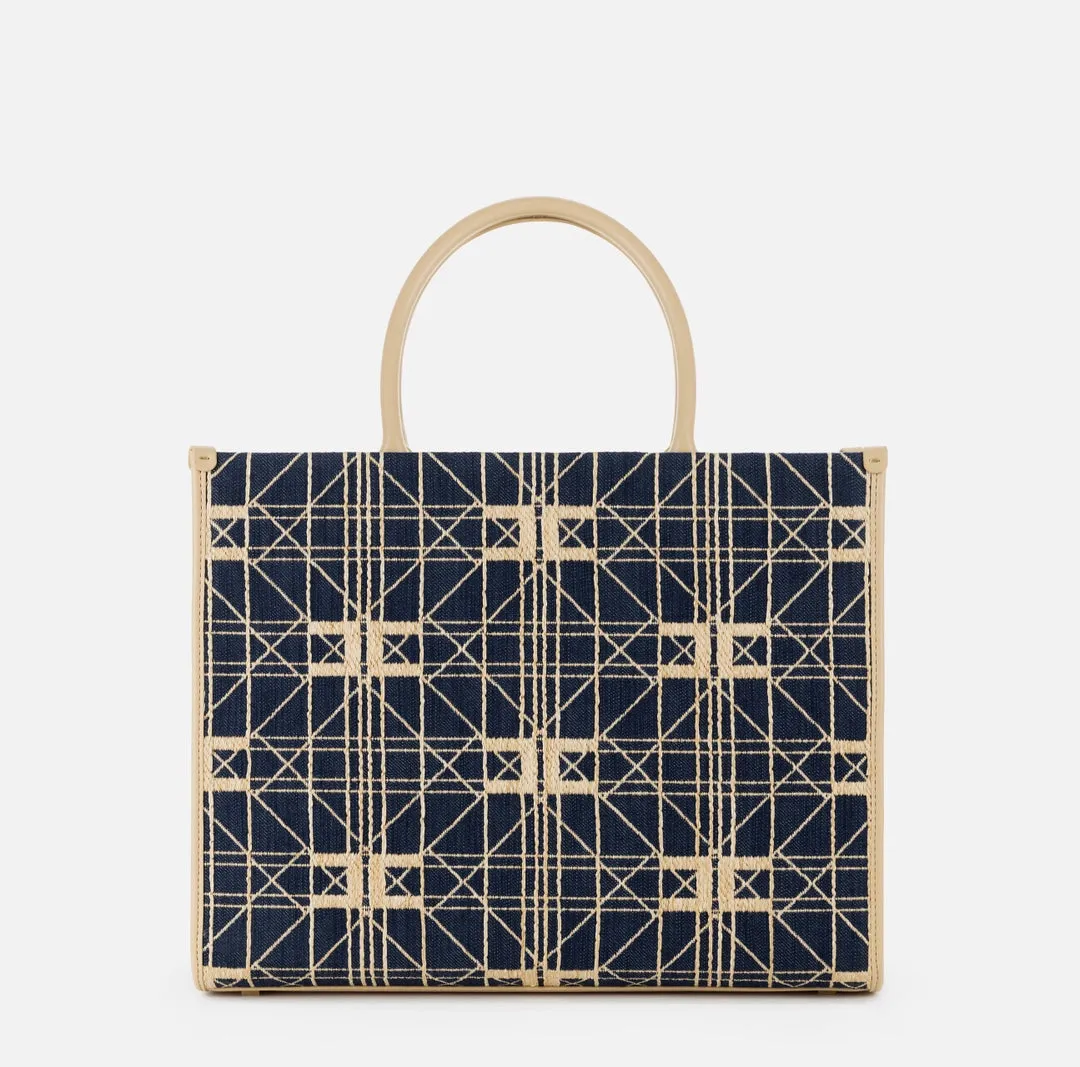 Shopper grande in rafia Elisabetta Franchi BS14A41E2