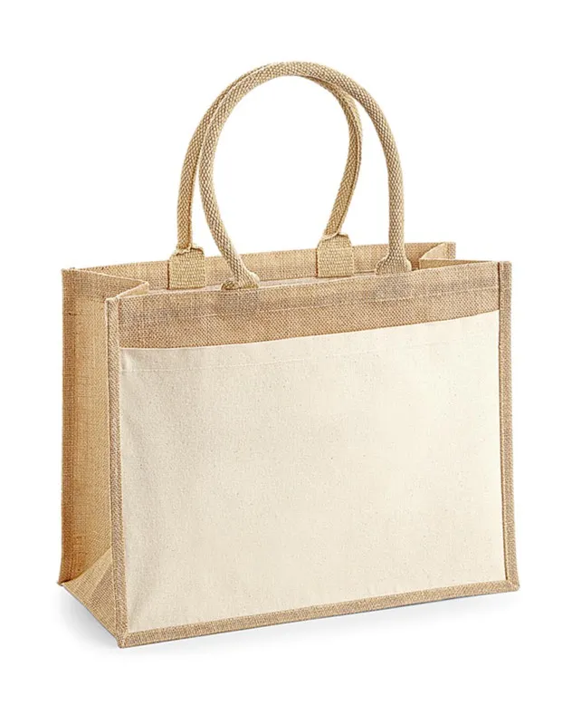 Shopper in iuta e cotone